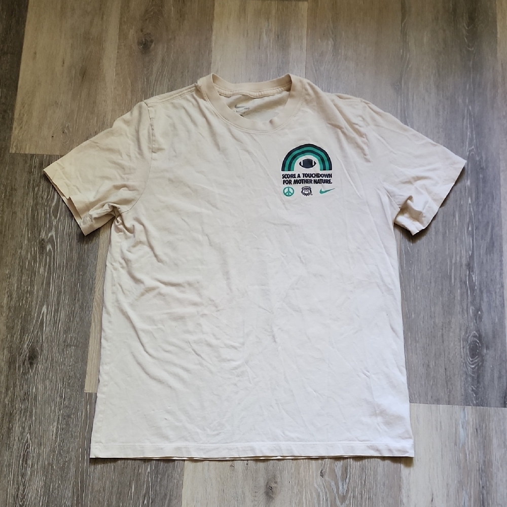 NWOT Nike Georgia Tech Football "Score A Touchdown For Mother Nature" Tshirt Lg